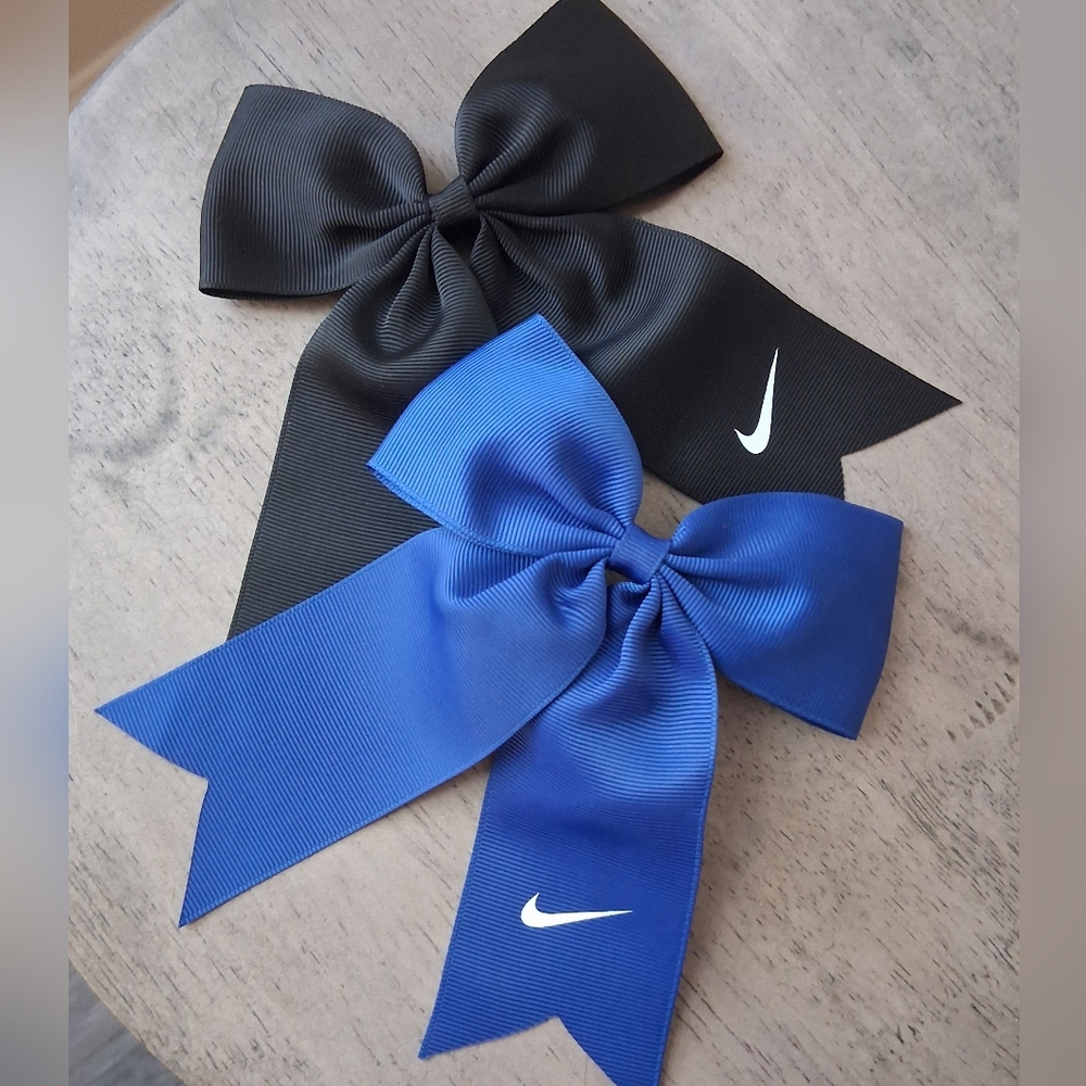Nike Kids Grosgrain Hair Bows in Blue and Black